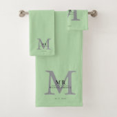 Modern Luxury Monogram Colour Match Badhandtuch Set (Insitu)