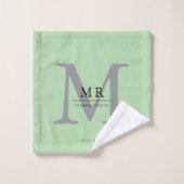 Modern Luxury Monogram Colour Match Badhandtuch Set (Waschlappen)