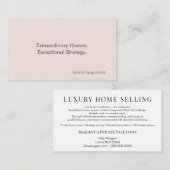 Modern Luxury Real Estate business | Bespoke Home  Visitenkarte (Vorne/Hinten)