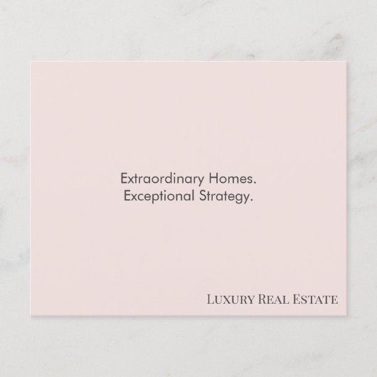 Modern Luxury Real Estate Postcard | Bespoke Home  Flyer (Vorne)