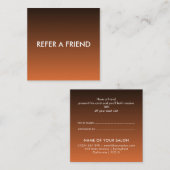 Modern Luxury Refer a Friend Card for Salon & Spa Empfehlungskarte (Vorne/Hinten)