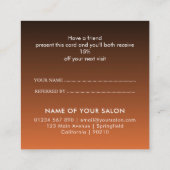 Modern Luxury Refer a Friend Card for Salon & Spa Empfehlungskarte (Rückseite)