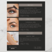 Modern Luxury Salon Makeup Pricing Flyer (Hinten)