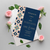 Modern Luxury Talavera Tile Wedding Einladung