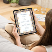 Modern Luxury Talavera Tile Wedding Einladung