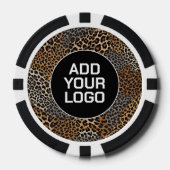 Modern Luxury White Leopard Elegant Collection Pokerchips (Vorderseite)