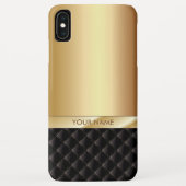 Modern Luxus Gold mit Individuelle Name Case-Mate iPhone Hülle (Rückseite)