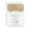 Modern Luxus Gold Weißer Glitzer Confetti Geburtst