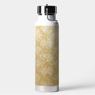 Modern, Luxus, Goldenes Rastermuster Trinkflasche