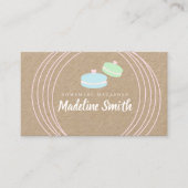 Modern Macaron Logo Homemade Bakery Branding Kraft Visitenkarte (Vorderseite)