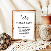 Modern machen wir ein Baby Shower Game Schild
