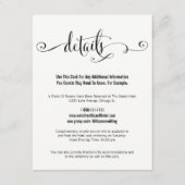 Modern machen wir Script Wedding Details Card Begleitkarte (Vorderseite)