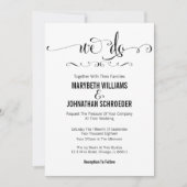 Modern machen wir Script Wedding Einladungskarte Einladung (Vorderseite)