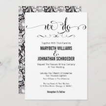 Modern machen wir Script Wedding Einladungskarte