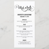 Modern machen wir Script Wedding Menu Card Menükarte (Vorderseite)
