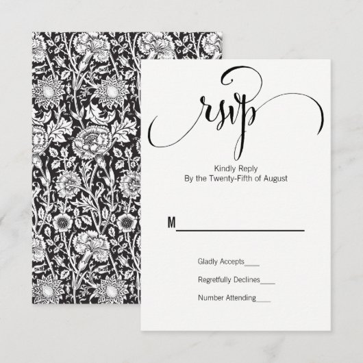 Modern machen wir Script Wedding RSVP Card Karte (Vorne/Hinten)