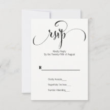 Modern machen wir Script Wedding RSVP Card
