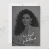 Modern Magazine Cover Photo Birthday Party Einladung (Rückseite)