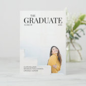 Modern Magazine Foto Abschluss Einladung (Stehend Vorderseite)