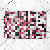 Modern Magenta Black Gray Geometric Badematte