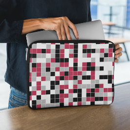 Modern Magenta Black Gray Geometric Laptopschutzhülle