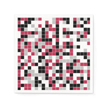 Modern Magenta Black Gray Geometric