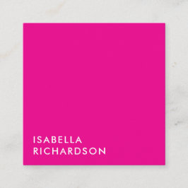 Modern Magenta Minimalistisch Quadratische Visitenkarte