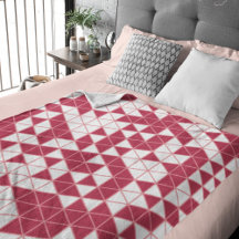 Modern Magenta Pink White Geometric Triangle