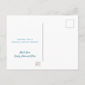 Modern Magic Christmas Pastel Foto Name Postkarte (Rückseite)