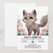 Modern Magic Wolf Digital Geburtstag Einladung (Vorne/Hinten)