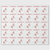 Modern Magical Unicorn Snowflakes Frohe Weihnachte Geschenkpapier (Flach)