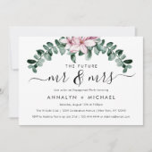 Modern Magnolia Future Mr. und Mrs. Engagement Par Einladung (Vorderseite)