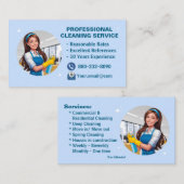 Modern Maid Cleaning Services Janitorial Clean Visitenkarte (Vorne/Hinten)