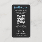 Modern Maid House Cleaning Services Housekeeping Visitenkarte (Rückseite)