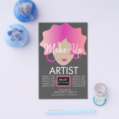 Modern Make-up Artist Pink Flyer (Einzeln)