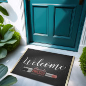 Modern Makeup Artist Beauty Salon Lipstick Willkom Fußmatte