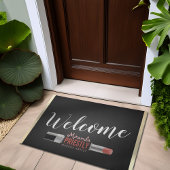 Modern Makeup Artist Beauty Salon Lipstick Willkom Fußmatte