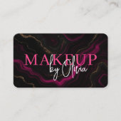 Modern Makeup Artist Business Card with QR Code Visitenkarte (Vorderseite)