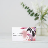 Modern Makeup Artist Cosmetics Schönheitssalon Visitenkarte (Stehend Vorderseite)