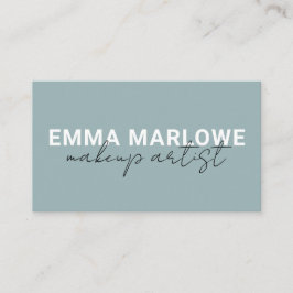 Modern Makeup Artist Dusty Blue Green Visitenkarte