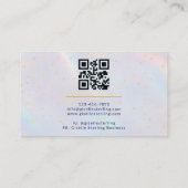 Modern Makeup Artist Luxury Holographic Visitenkarte (Rückseite)