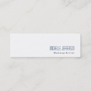 Modern Makeup Artist White Stylish Business Card Mini Visitenkarte