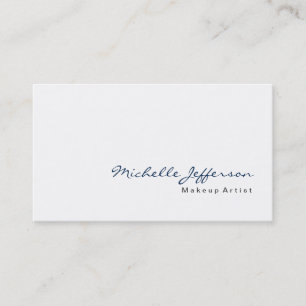 Modern Makeup Artist White Stylish Business Card Visitenkarte