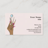 Modern Makeup Eyebrow Eyes Lashes Girly Business C Visitenkarte (Rückseite)