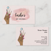 Modern Makeup Eyebrow Eyes Lashes Girly Business C Visitenkarte (Vorne/Hinten)
