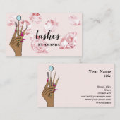 Modern Makeup Eyebrow Eyes Lashes Girly Business C Visitenkarte (Vorne/Hinten)