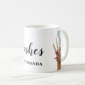 Modern Makeup Eyebrow Eyes Lashes Girly Kaffeetasse (VorderseiteRechts)