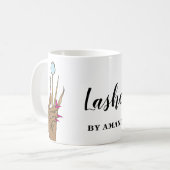 Modern Makeup Eyebrow Eyes Lashes Girly Kaffeetasse (Vorderseite Links)