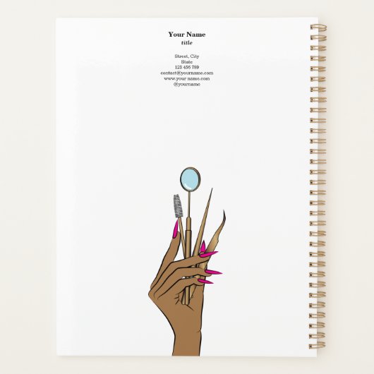 Modern Makeup Eyebrow Eyes Lashes Girly Planer (Rückseite)