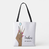 Modern Makeup Eyebrow Eyes Lashes Girly Tasche (Rückseite)